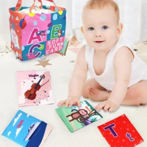 Soft Alphabet Flash Cards for Toddlers – Interactive Letter Learning Cloth Card Set