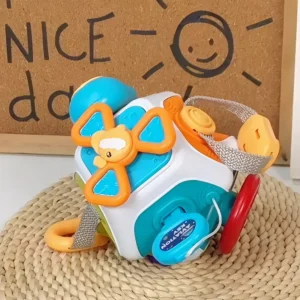 10-in-1 Montessori Busy Cube – Toddler Sensory Activity Travel Toy
