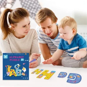 Alphabet Jigsaw Puzzle for Kids – 57 Piece Letter Learning Puzzle Game