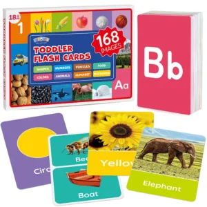 Toddler Learning Flash Cards – Alphabet, Numbers & Objects Educational Card Set