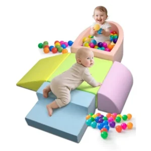 Baby Soft Climbing Blocks Play Set – Toddler Foam Crawl & Sensory Play Gym