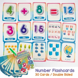 Numbers 1–20 Math Flash Cards – Kids Addition & Subtraction Learning Cards